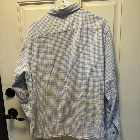 UNTUCKIT Mens Blue Plaid Button Down  Shirt Large Wrinkle Free - Picture 9 of 9